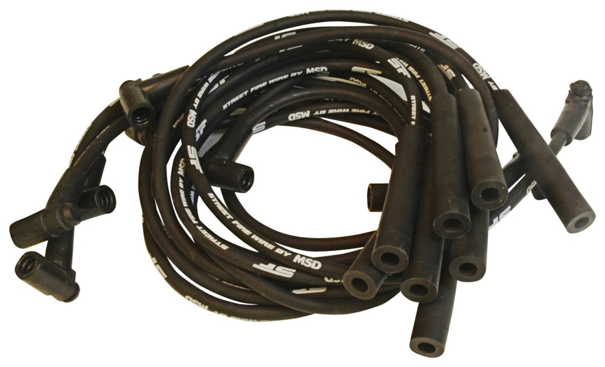 MSD Ignition MSD5569 8 mm Street Fire Spark Plug Wire Set for Terminals, Big Block Chevy - Black