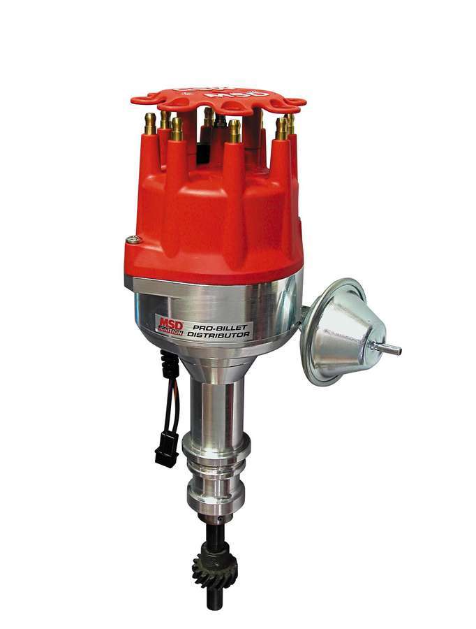 MSD Ignition MSD8477 Pro-Billet Magnetic Pickup HEI Style Terminal Cleveland & Modified Distributor for Big Block Ford 351C-460 - Red