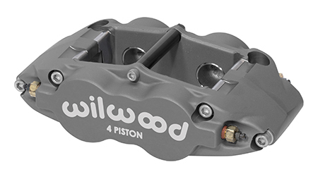 Superlite Passenger Side 4 Piston Brake Caliper with 5.98 in. Radial Mount, Grey Anodize