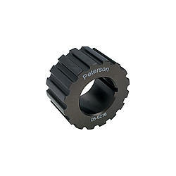 PTR05-0216 1 x 0.375 in. Universal Gilmer Crankshaft Pulley with 0.125 in. Keyway, Grey Anodize - 16 Tooth -  PETERSON FLUID