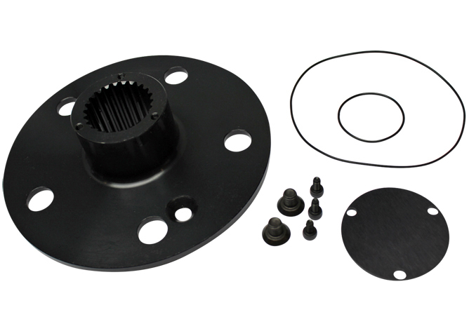 5 x 5 in. Wheel Bolt Pattern Drive Flange with 24 in. Spline & 0.75 in. Bolt-On Cap Grand National Hubs Kit