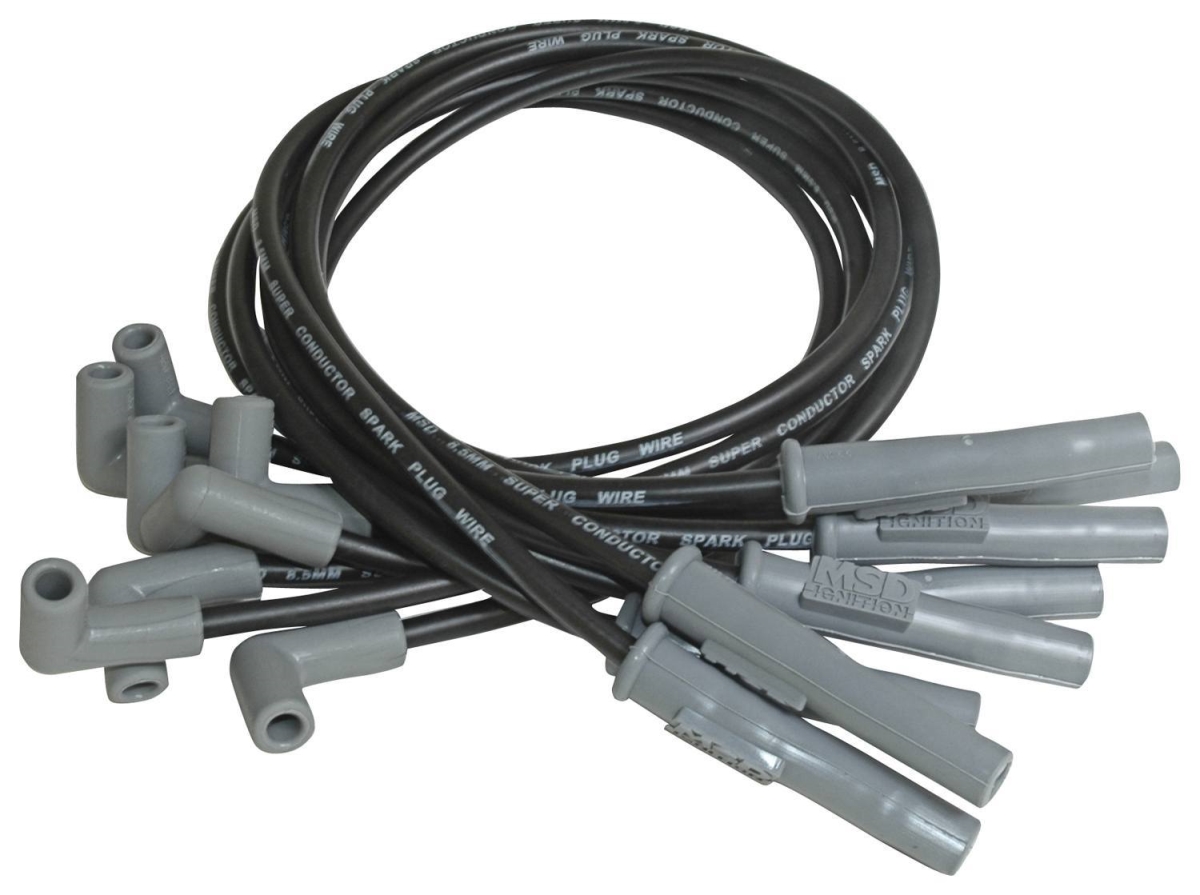 MSD Ignition MSD31323 8.5 mm Spark Plug Wire Set with HEI Style Terminal Small Block Ford, Black