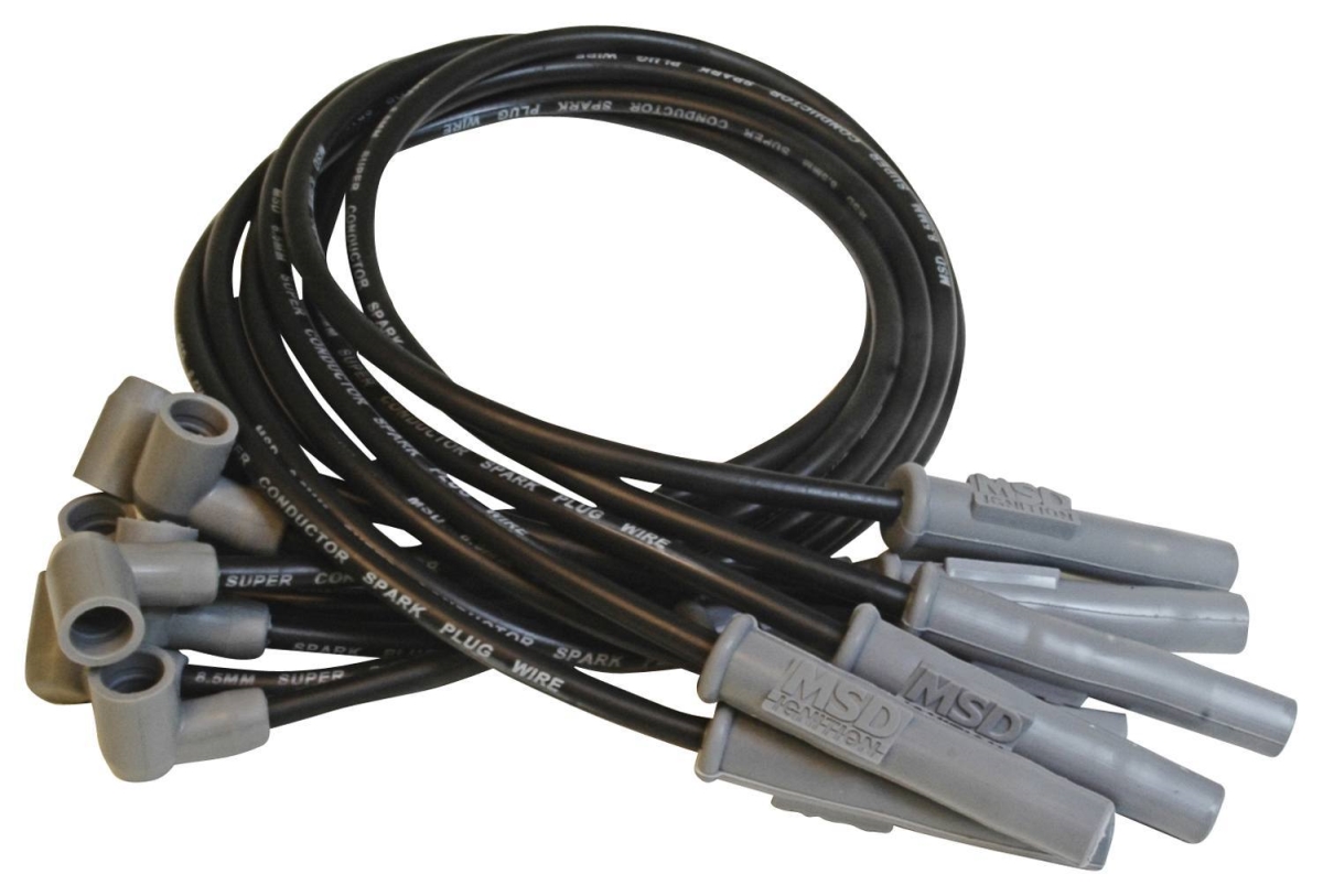 MSD Ignition MSD31383 8.5 mm Spark Plug Wire Set with Big Block Ford & Cleveland Modified, Black