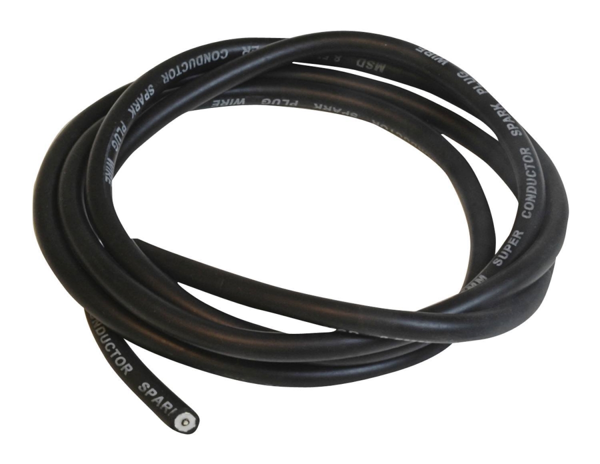 MSD Ignition MSD34033 8.5 mm x 6 ft. Silicone Spiral Core Super Conductor Spark Plug Wire - Black