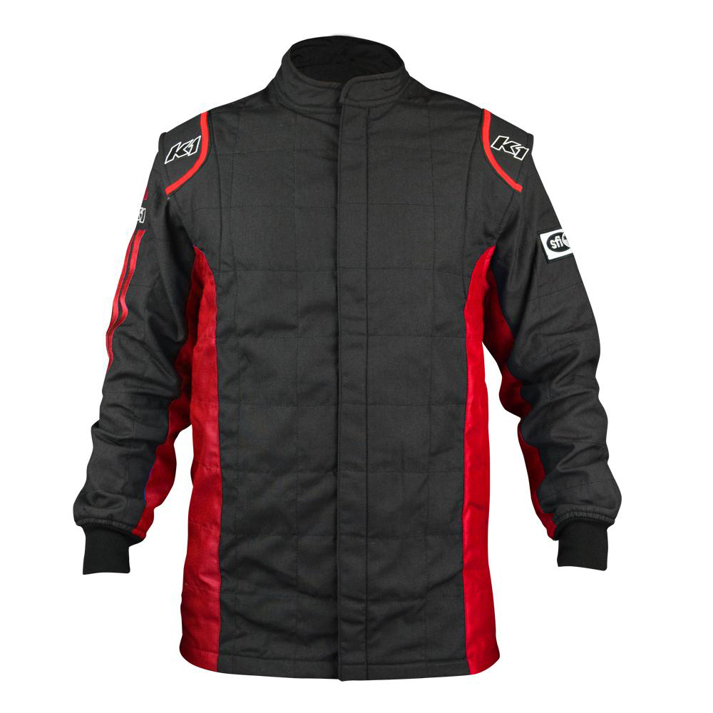 K1R21-SPT-NR-XL Sportsman Jacket, Black & Red - Extra Large