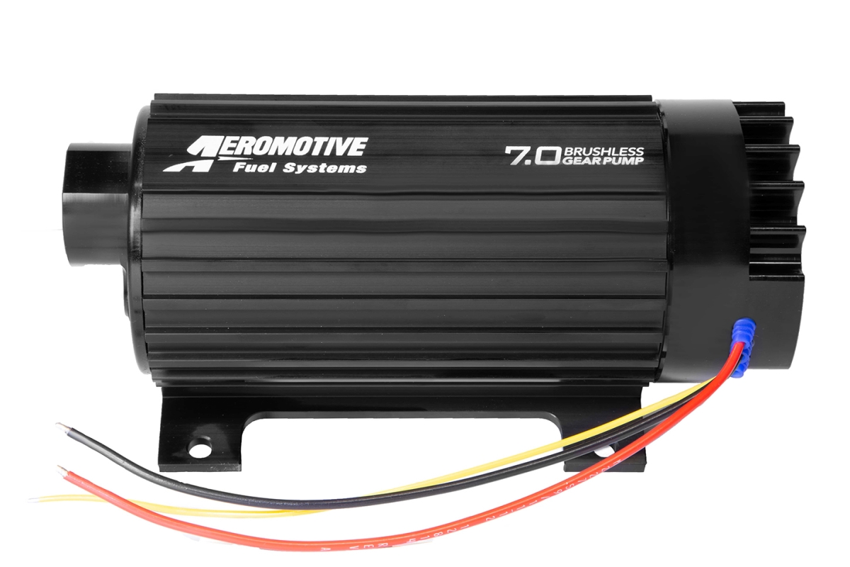 Picture of Aeromotive AFS11197 7GPM at 150PSI TVS Brushless Electric In-Line In-Tank Fuel Pump with 12AN Inlet & 10AN Outlet&#44; Black Anodize