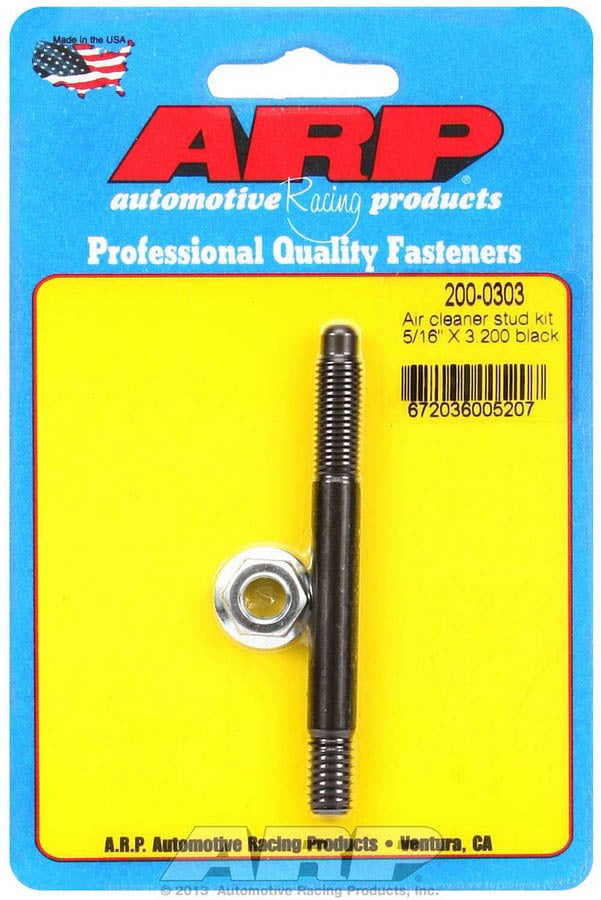 0.312 in. Thread Air Cleaner Stud with 3.20 in. Long - Black Oxide