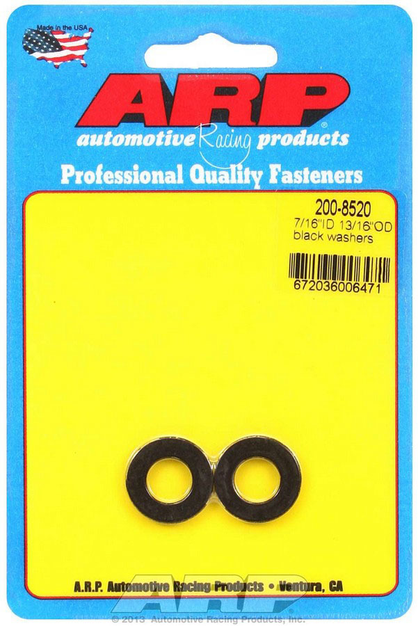 0.437 x 0.812 in. Black Washer - Pack of 2
