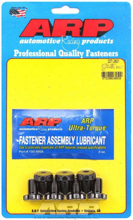 207-2801 12 x 1.25 mm 12 Point Head Thread Flywheel Bolt Kit with 0.700 in. Long for Mitsubishi 2L, Black Oxide - Set of 7
