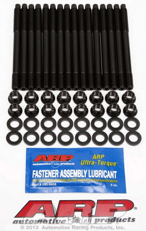 202-5802 12 Point Nuts & 4-Bolt Mains Main Stud Kit for Nissan Ford 3.8L - Black Oxide