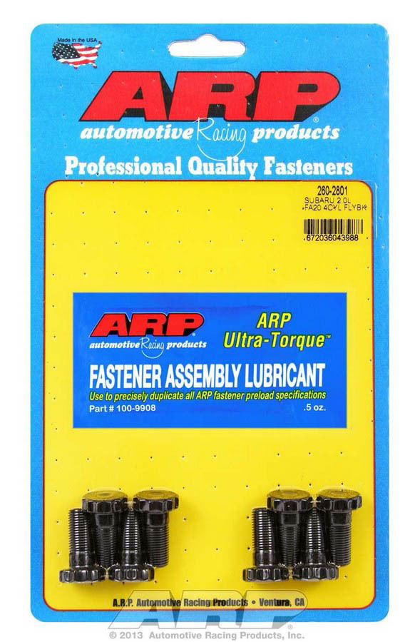 10 x 1 mm Thread 12 Point Head Flywheel Bolt Kit with 0.826 in. Long for Subaru 2L, Black Oxide - Set of 8