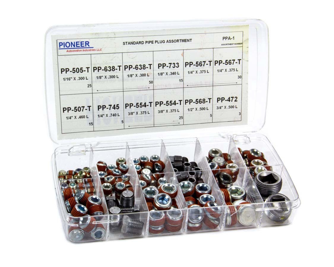 PIOPPA-1 0.75 in. NPT Pipe Plug Assortment Fitting Kit, Natural
