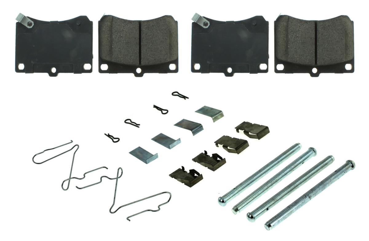 CBP105.04730 Posi-Quiet Ceramic Brake Pads with Shims & Hardware for 1991-2003 Ford Escort