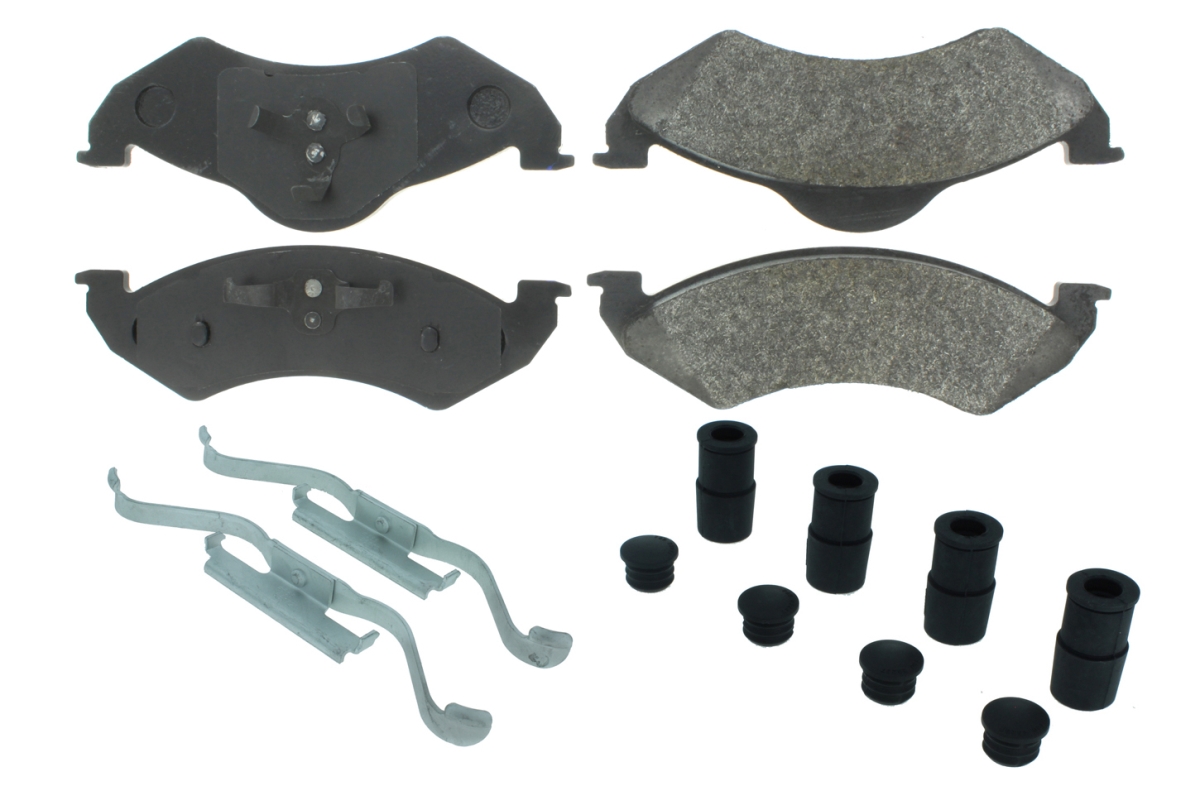 CBP300.08200 Premium Semi-Metallic Brake Pads with Shims & Hardware for 2000-2002 Dodge Light Truck