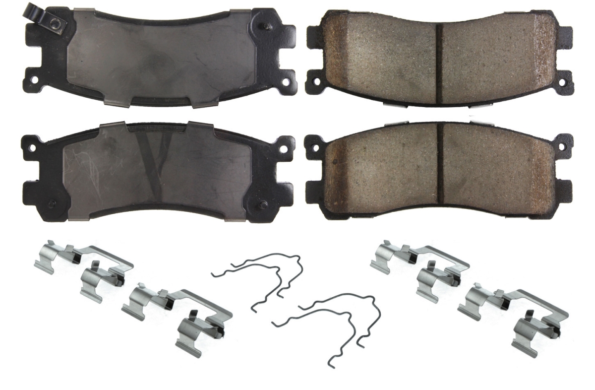 Posi-Quiet Ceramic Brake Pads - Black - Rear - Set of 4 - Includes Shims & Hardware