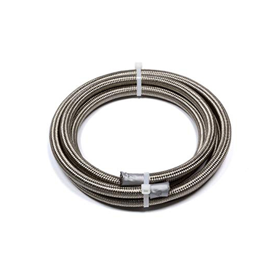 6AN Series 3000 Braided Stainless Steel PTFE Hose, Natural - 3 ft.