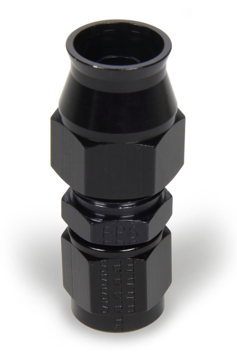 No.6 Race Rite Hose End Fitting Straight, Black