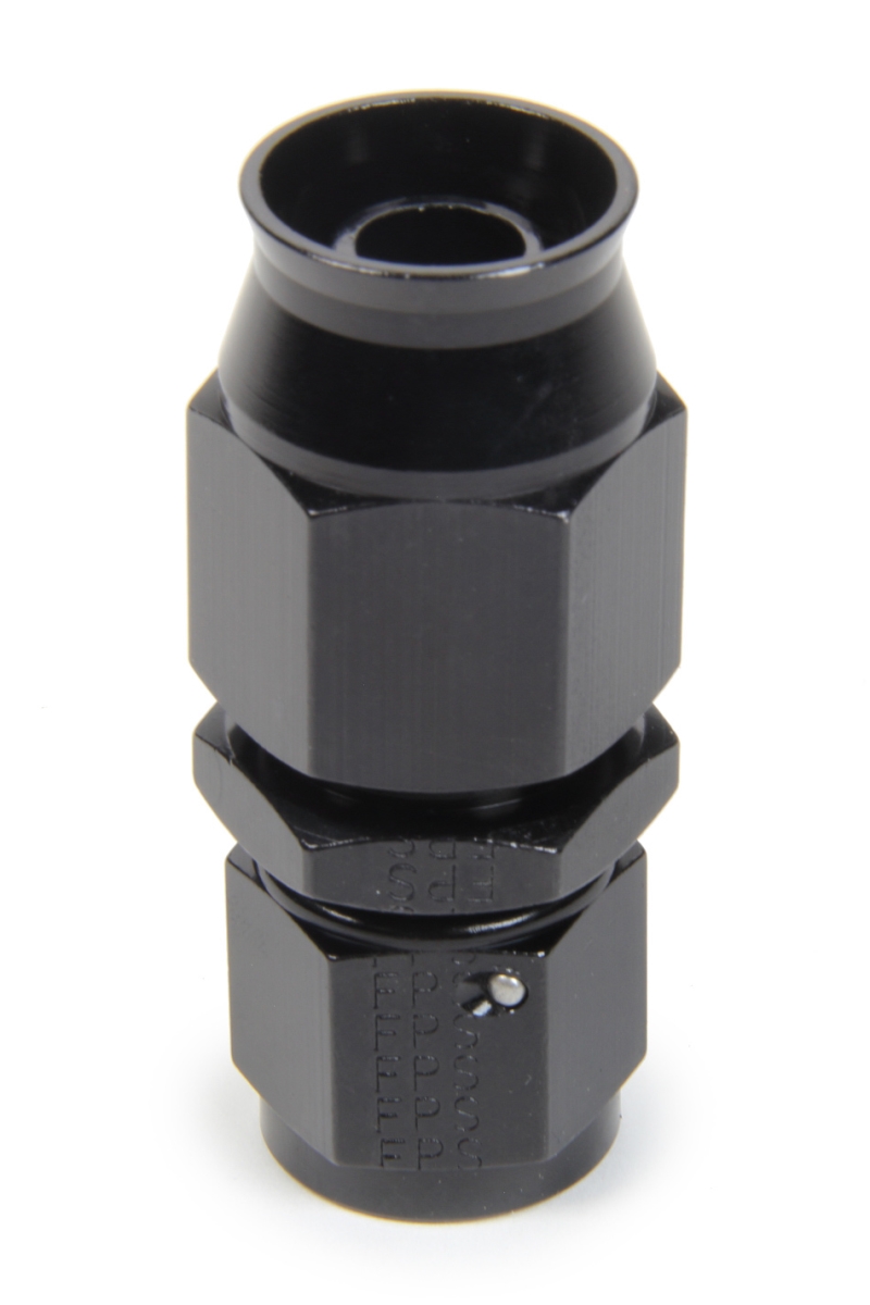 No.8 Race Rite Hose End Fitting Straight, Black