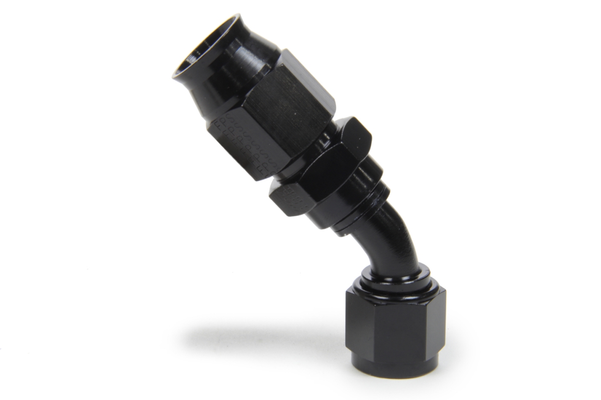 No.8 Race Rite 45 deg Hose End Fitting, Black