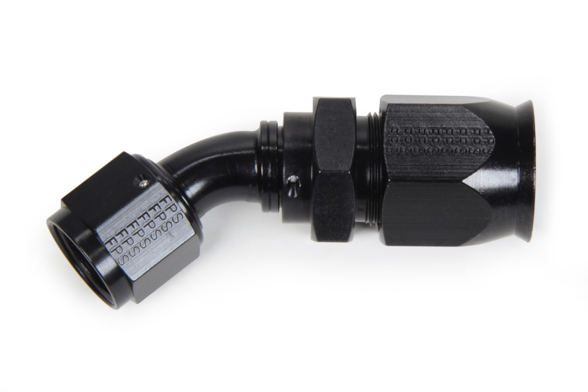 No.10 Race Rite 45 deg Hose End Fitting, Black