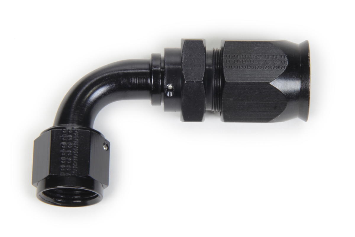 No.10 Race Rite 90 deg Hose End Fitting, Black