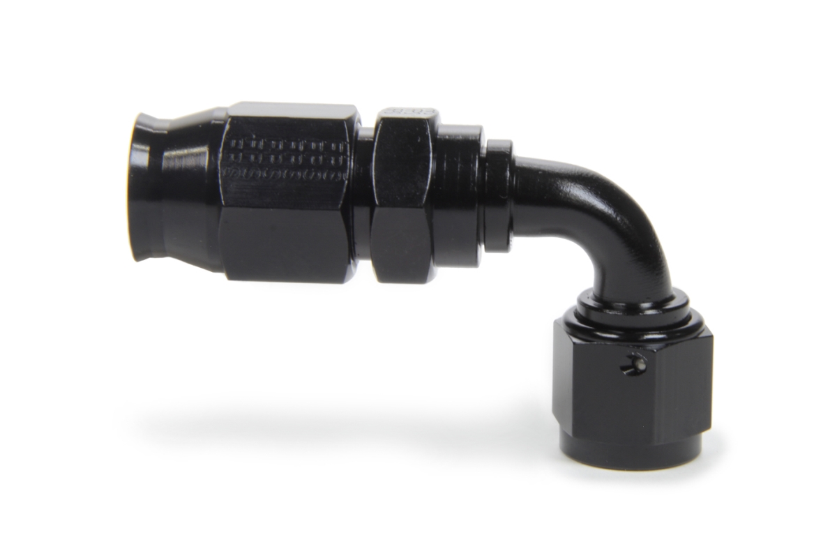 No.8 Race Rite 90 deg Hose End Fitting, Black
