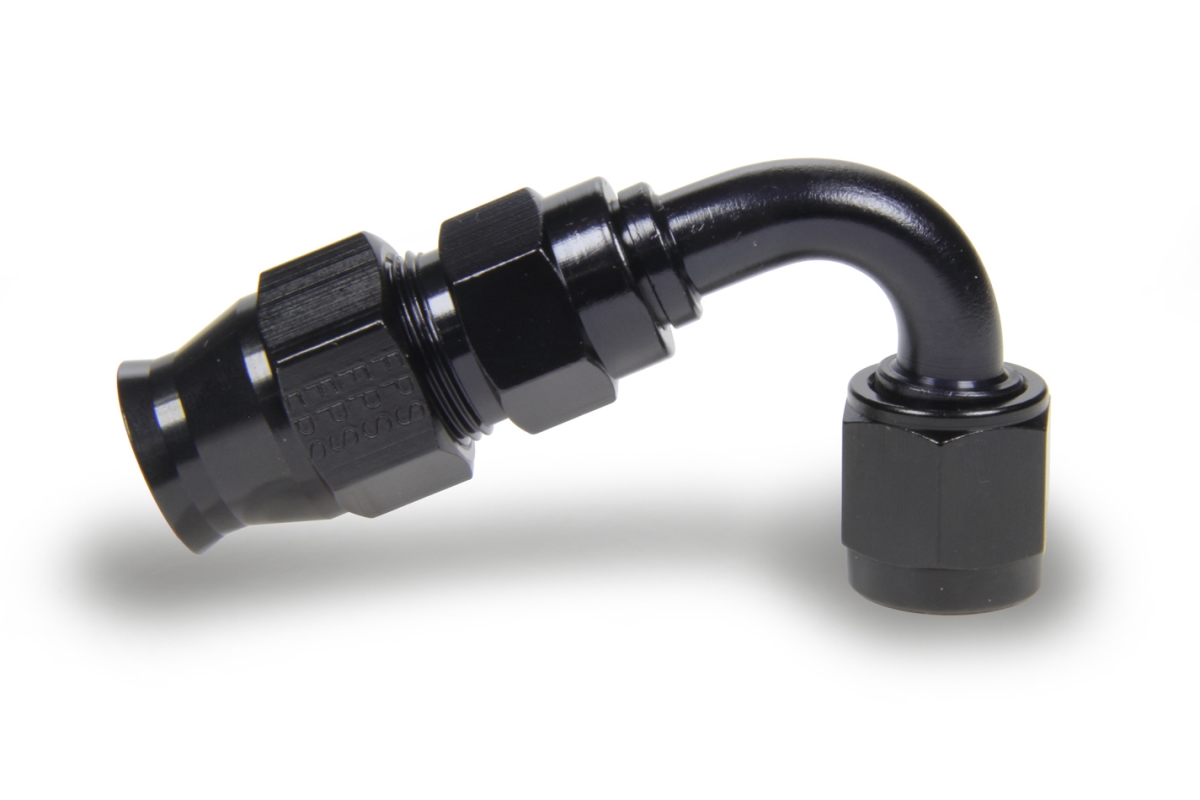 No.6 Race Rite 120 deg Hose End Fitting, Black