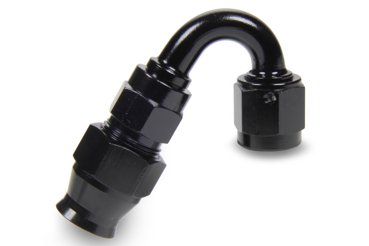 No.6 Race Rite 150 deg Hose End Fitting, Black