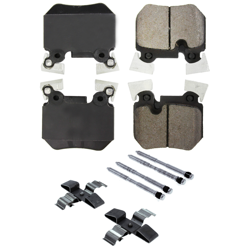 Posi-Quiet Ceramic Brake Pads with Shims & Hardware for 2008-2013 BMW Midsize Sedan