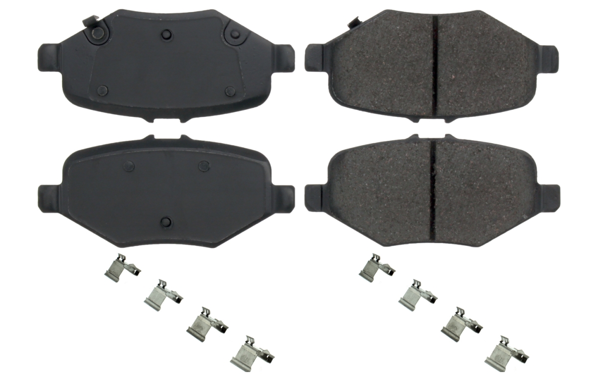 CBP105.16120 Posi-Quiet Ceramic Brake Pads with Shims & Hardware for 2013-2017 Ford Flex