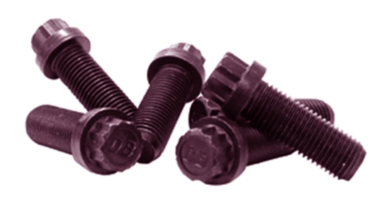 0.437 in. 12 Point Head Thread Flywheel Bolt Kit with 1.250 in. Long, Black Oxide - Set of 6