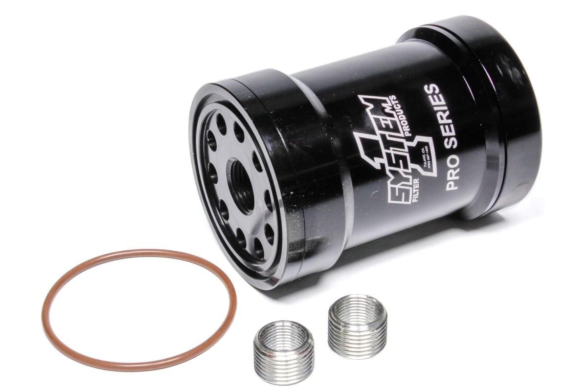 5.75 in. Tall Canister Screw-On Oil Filter with 1-12 in. Thread - Black Anodize