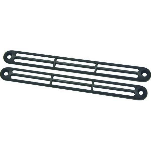 6.5 x 0.625 in. Oval Plastic Heating & Cooling Defrost Louver, Black - Pack of 2