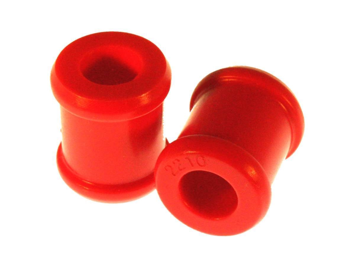 0.625 x 1.125 in. Polyurethane Straight Shock End Bushing with 1.25 in. Long, Red - Pack of 2