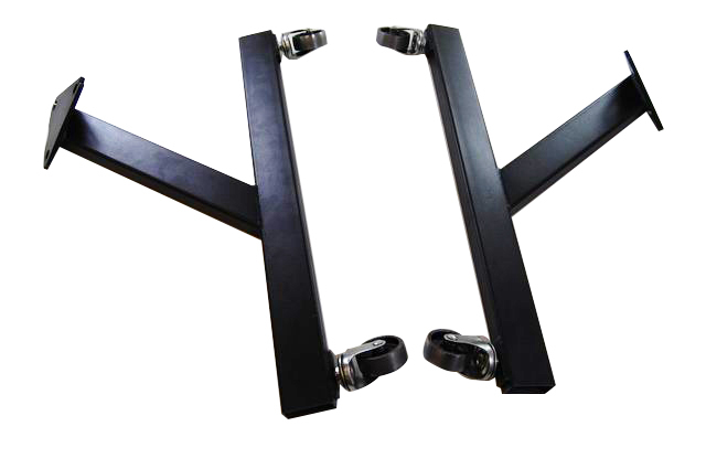 RPCR1906 1 x 2 in. Rectangle Tube Steel Engine Cradle for Small Block Chevy, Black Powder Coat - 2 Piece