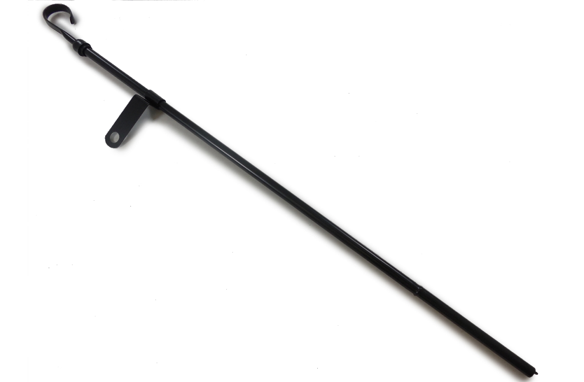 Solid Tube Pan Mount Steel Engine Oil Dipstick for 1965-1990 Big Block Chevy, Black