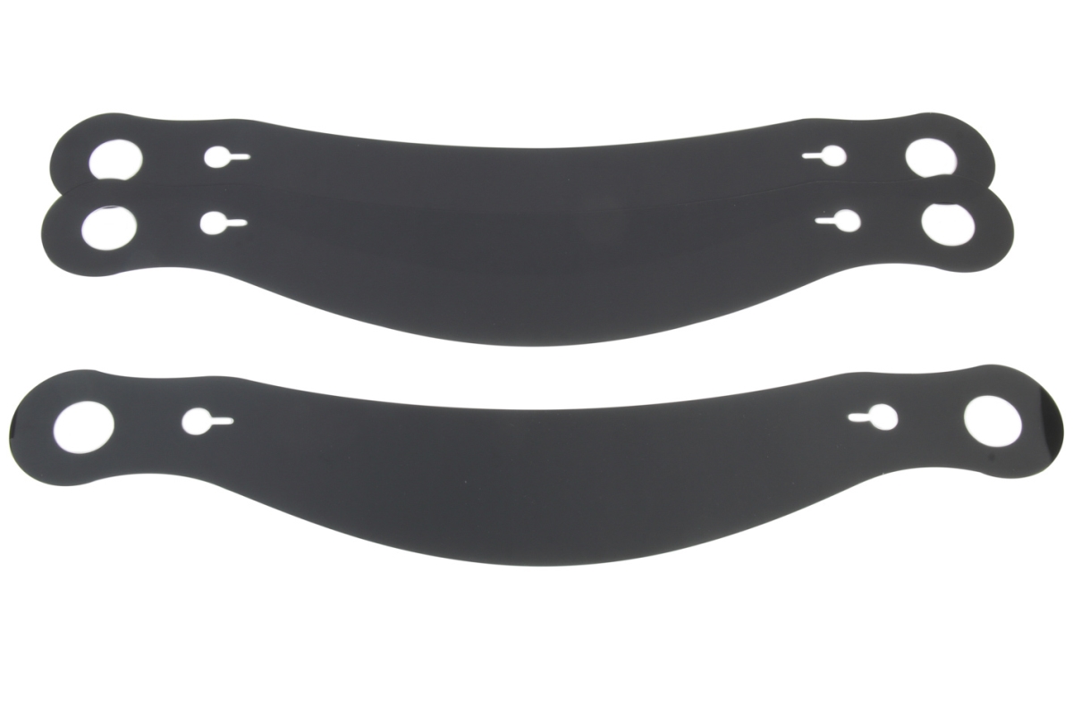 ROP10208S 4 mm Thick Xstack Tear Off Helmet Shield with Curved Plastic Bell, Smoke - Set of 3