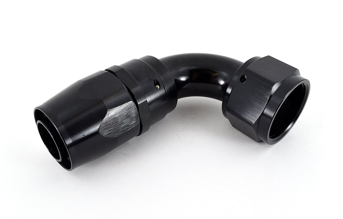 20AN 90-deg Hose End - Black
