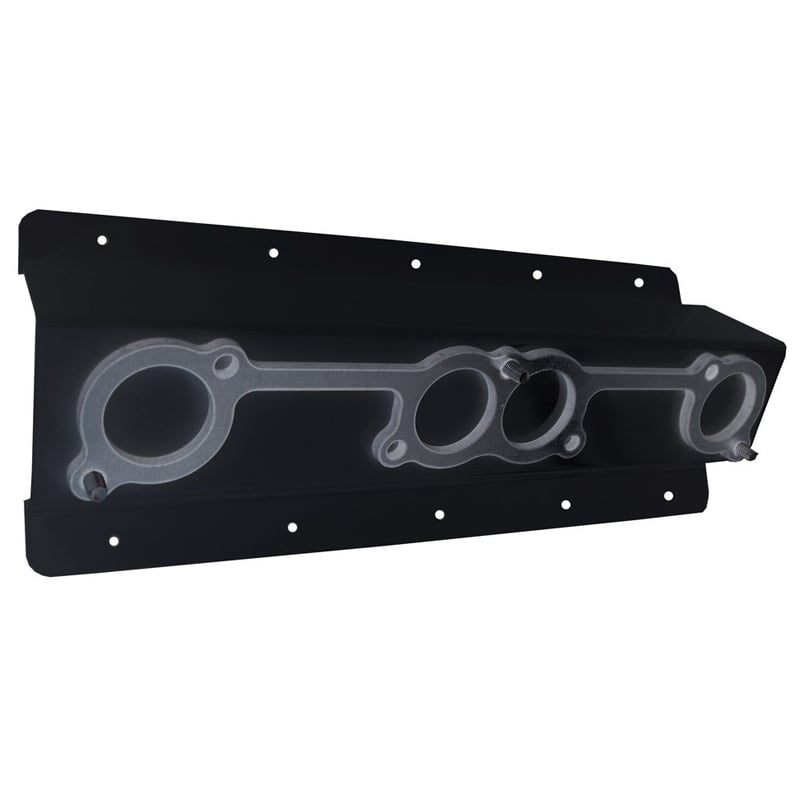 Header Rack Spread Port Angle Mount, Black