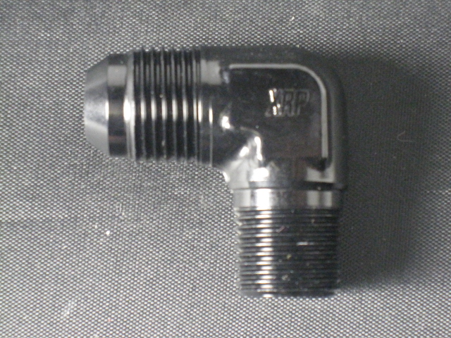 3AN to 0.125 in. NPT 90-Degree Adapter Fitting, Black