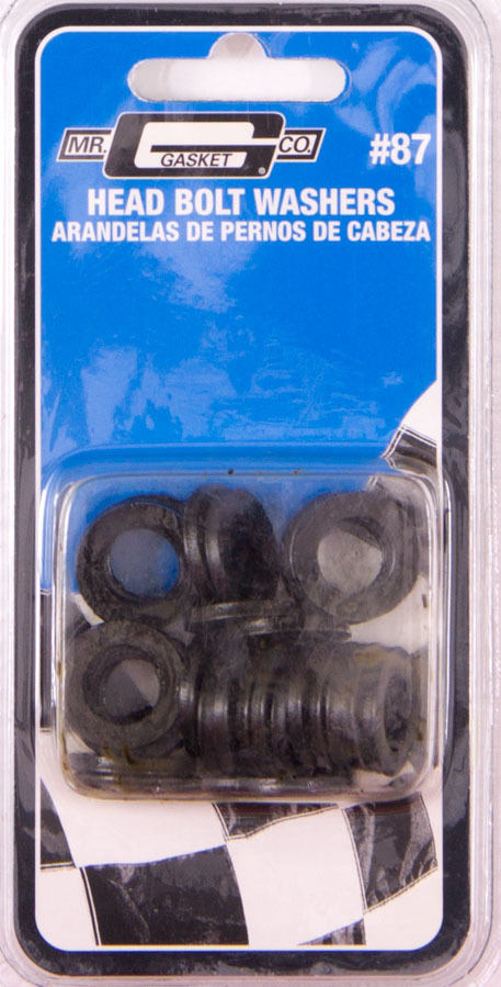 Mr. Gasket MRG87 0.875 x 0.437 in. Head Bolt Washer with 0.11 in. Thick Head Bolts, Black Oxide - Set of 34
