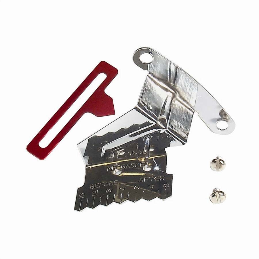 Mr. Gasket MRG4599 8 in. Adjustable Balancer Timing Pointer for Big Block Chevy - Chrome
