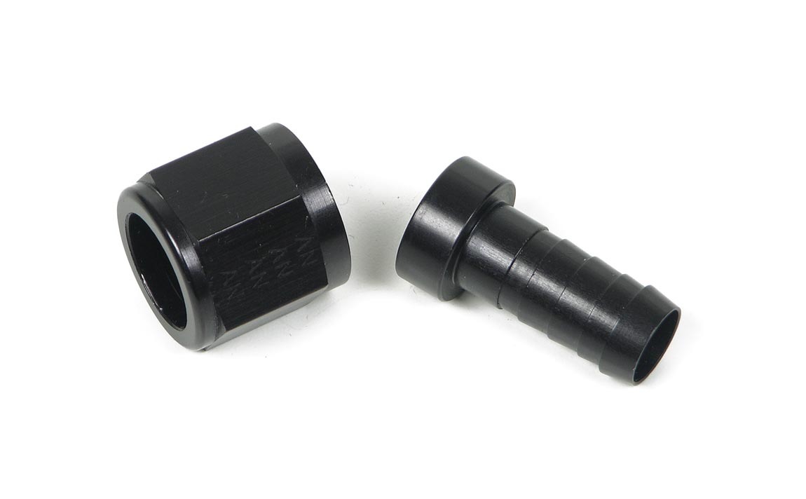 EARAT700112ERL 12AN Hose Barb to 12AN Female Ano-Tuff Auto-Mate Hose End Straight Fitting - Black Anodize