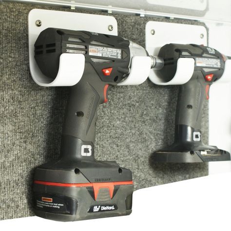 Aluminum Cordless Drill Holder, Black Powder Coat