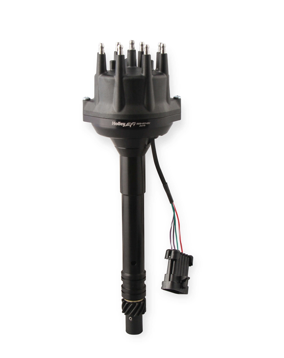 HLY565-200BK  EFI Dual Sync Hall Effect HEI Style Terminal Distributor for Big & Small Block Ford - Black