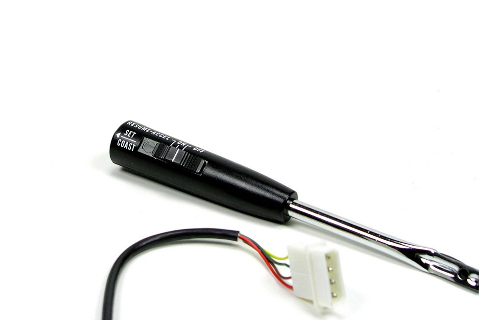 IDI3100005024 Rostra Cruise Control Steering Column Lever with Plastic Button Slider - Black & Nickel Plated