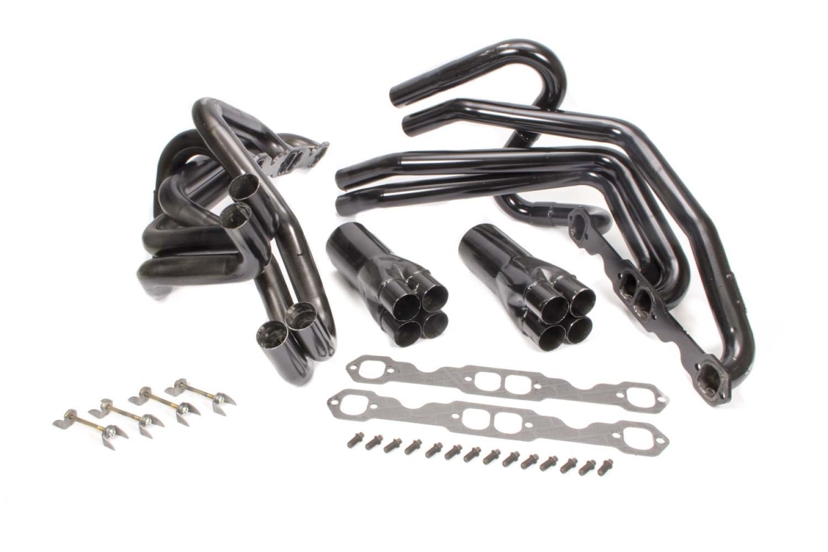 SCHH180 1.75 x 3 in. Primary Collector 180 deg Crossover Header for Small Block Chevy - Black