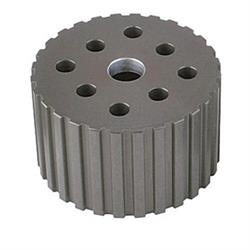 0.625 in. or 0.75 in. Shaft HTD Water Pump Pulley with 2 in. Wide & 4-Bolt Pattern, Black Anodize - 35 Tooth