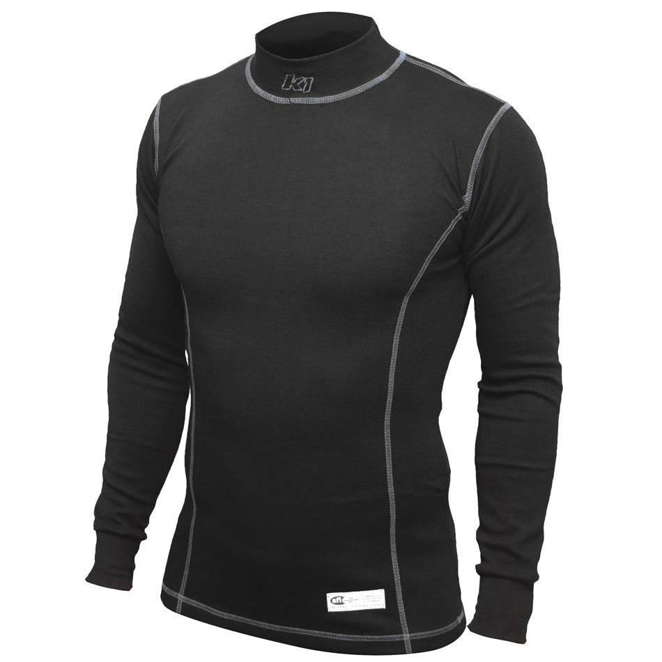 SFI 3.3 Precision Long Sleeve Undershirt, Black - Large