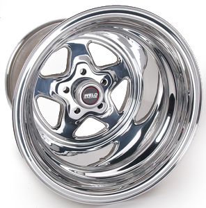 15 x 14 in. Pro Star Wheel with 4.50 in. Backspace & 5 x 4.50 in. Bolt Pattern, Polished